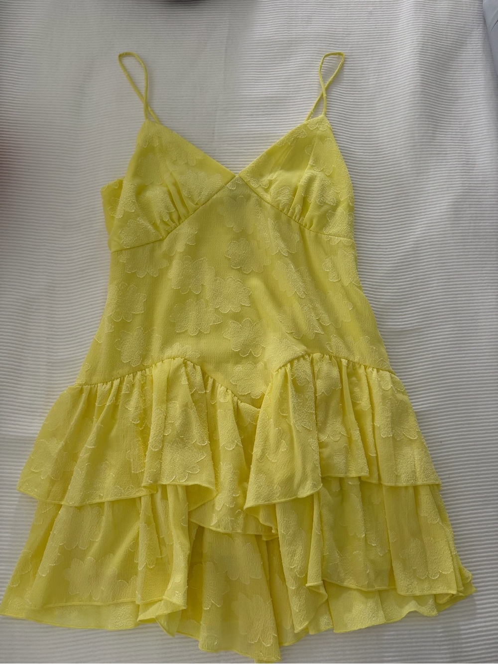 Yellow Floral Ruffle Sundress